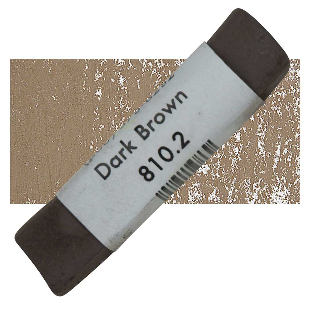 Open in modal - Great American Handmade Pastel - SOM Dark Brown 2, 810.2 pastel and swatch