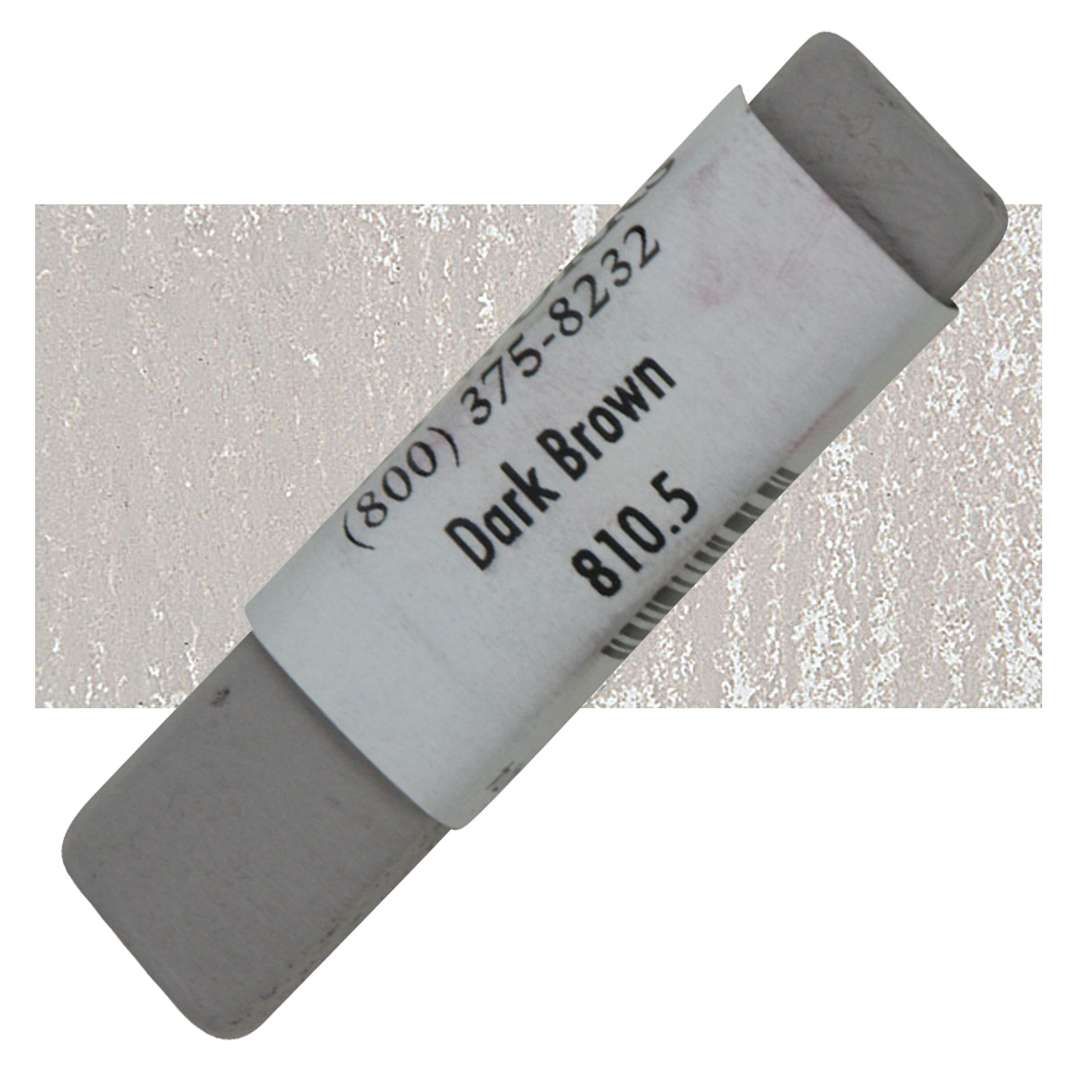 Open in modal - Great American Handmade Pastel - SOM Dark Brown 5, 810.5 pastel and swatch