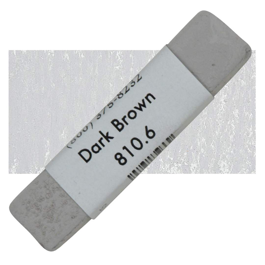 Open in modal - Great American Handmade Pastel - SOM Dark Brown 6, 810.6 pastel and swatch