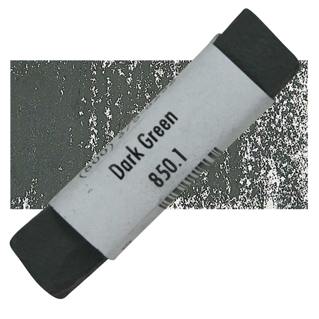 Open in modal - Great American Handmade Pastel - SOM Dark Green 1, 850.1 pastel and swatch