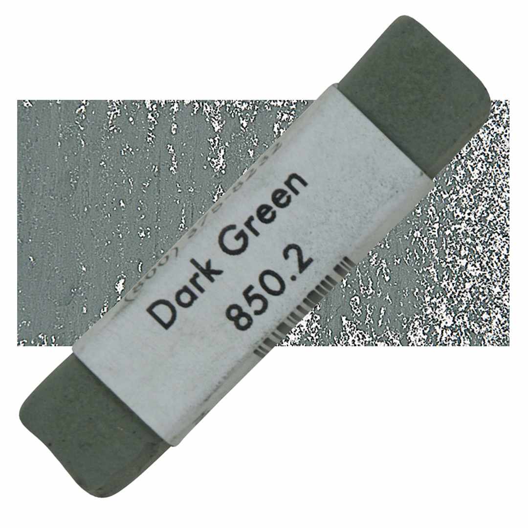 Open in modal - Great American Handmade Pastel - SOM Dark Green 2, 850.2 pastel and swatch