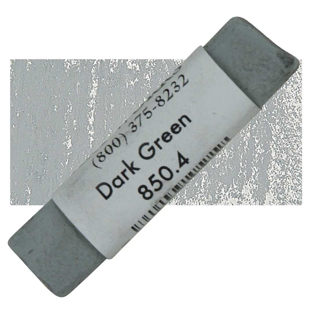 Open in modal - Great American Handmade Pastel - SOM Dark Green 4, 850.4 pastel and swatch