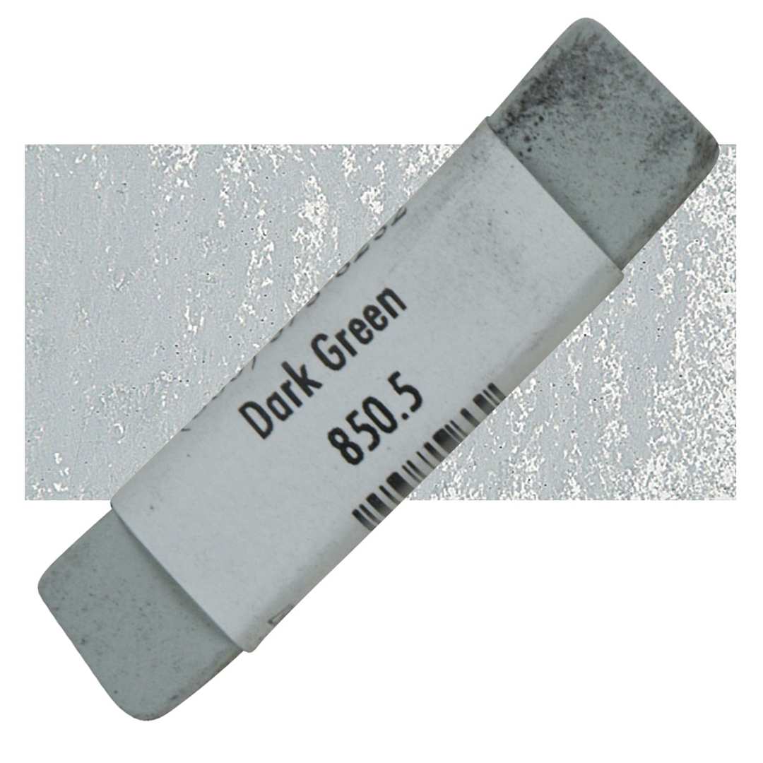 Open in modal - Great American Handmade Pastel - SOM Dark Green 5, 850.5 pastel and swatch