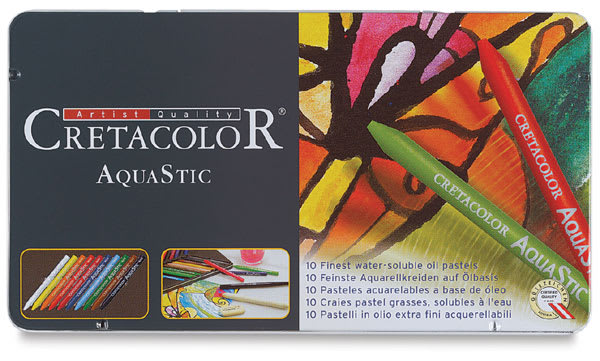 Open in modal - Cretacolor AquaStics - Front of package of 10 Assorted Colors
