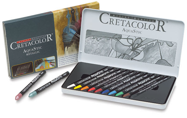 Open in modal - Cretacolor AquaStics - Both 10 pc Packages shown with Assorted package tray open