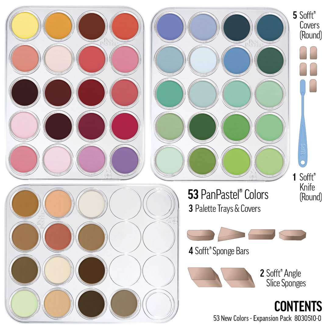 Open in modal - PanPastel Artists' Painting Pastels Set - Expansion Pack, Set of 53 - contents