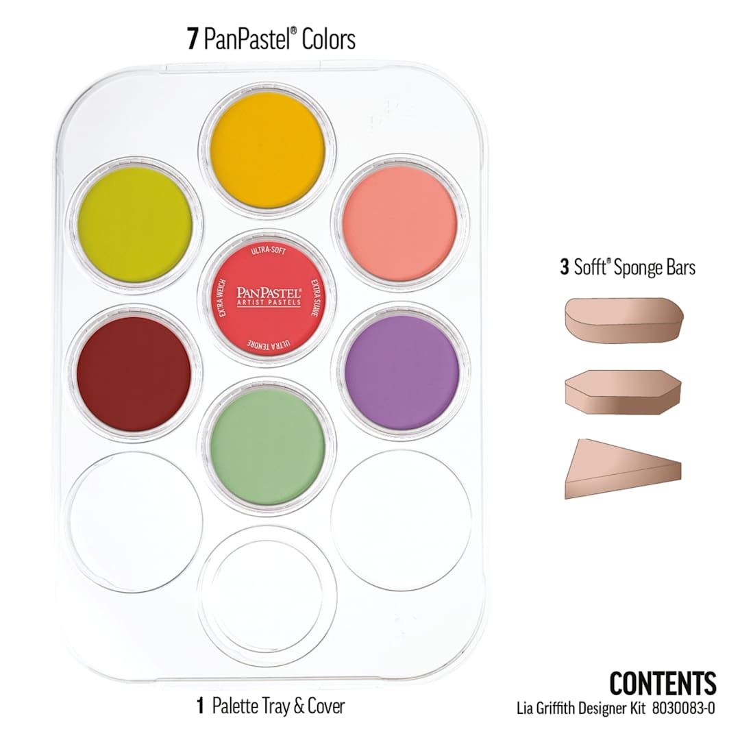 Open in modal - PanPastel Artists’ Painting Pastels Set - Lia Griffith Designer Kit, Set of 7 - contents