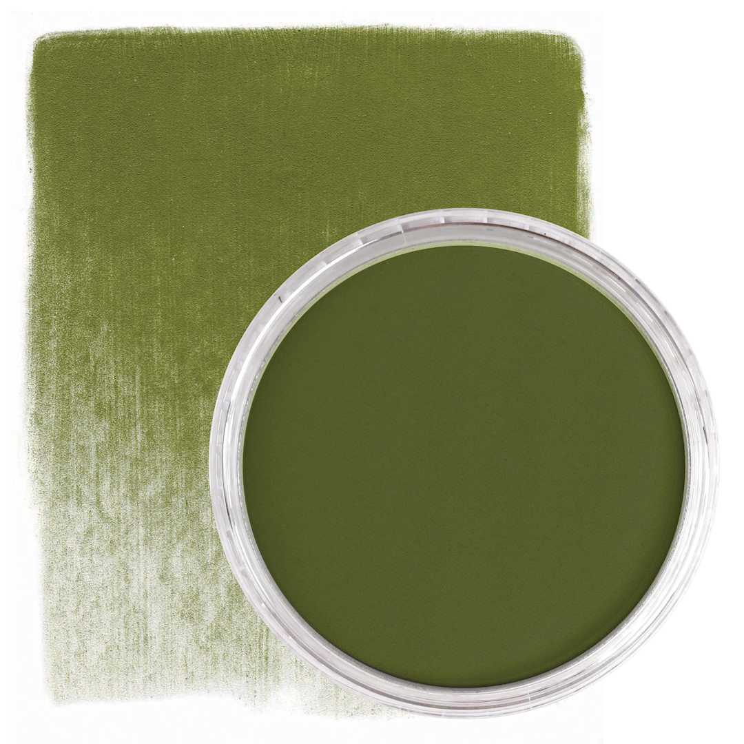 Open in modal - PanPastel Artists’ Painting Pastel - Hansa Yellow Extra Dark, 220.1, swatch and pan