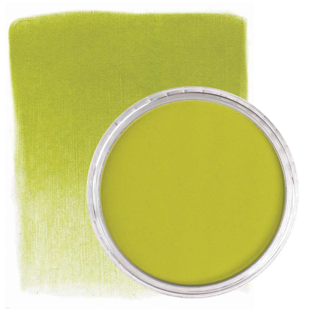 Open in modal - PanPastel Artists’ Painting Pastel - Hansa Yellow Shade, 220.3, swatch and pan