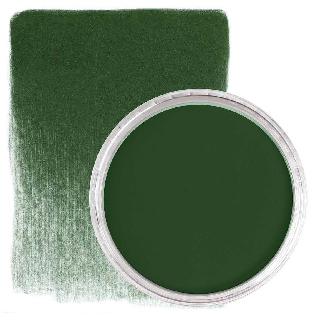 Open in modal - PanPastel Artists’ Painting Pastel - Permanent Green Extra Dark, 640.1, pan and swatch