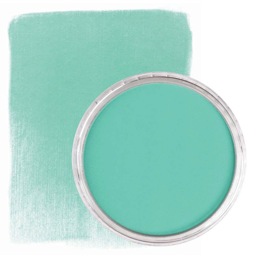 Open in modal - PanPastel Artist Painting Pastel - Phthalo Green Light, 620.7, pan and swatch