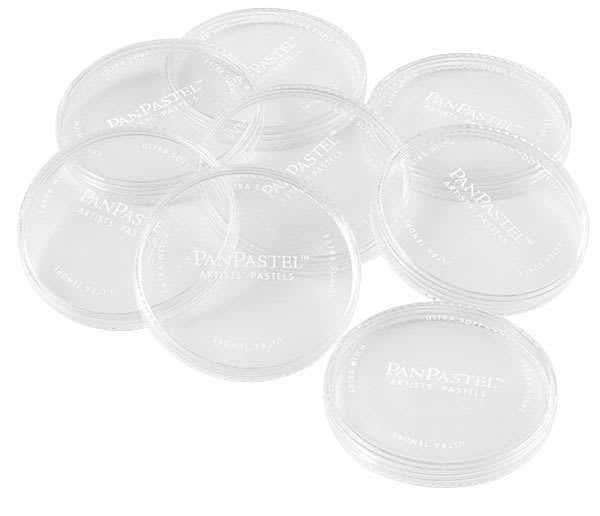 Open in modal - PanPastel Palette Storage Jars - Components of Package of 8 lids shown  