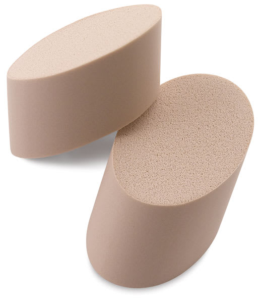 Open in modal - PanPastel Sofft Sponges - Art Sponge, Angle Slice, Round, Pkg of 2