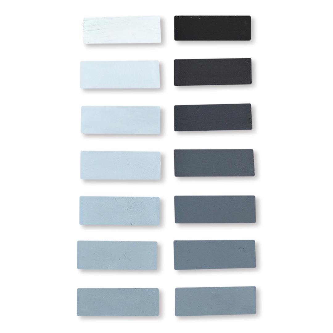 Open in modal - Terry Ludwig Pastels - Set of 14, Gray Scale
