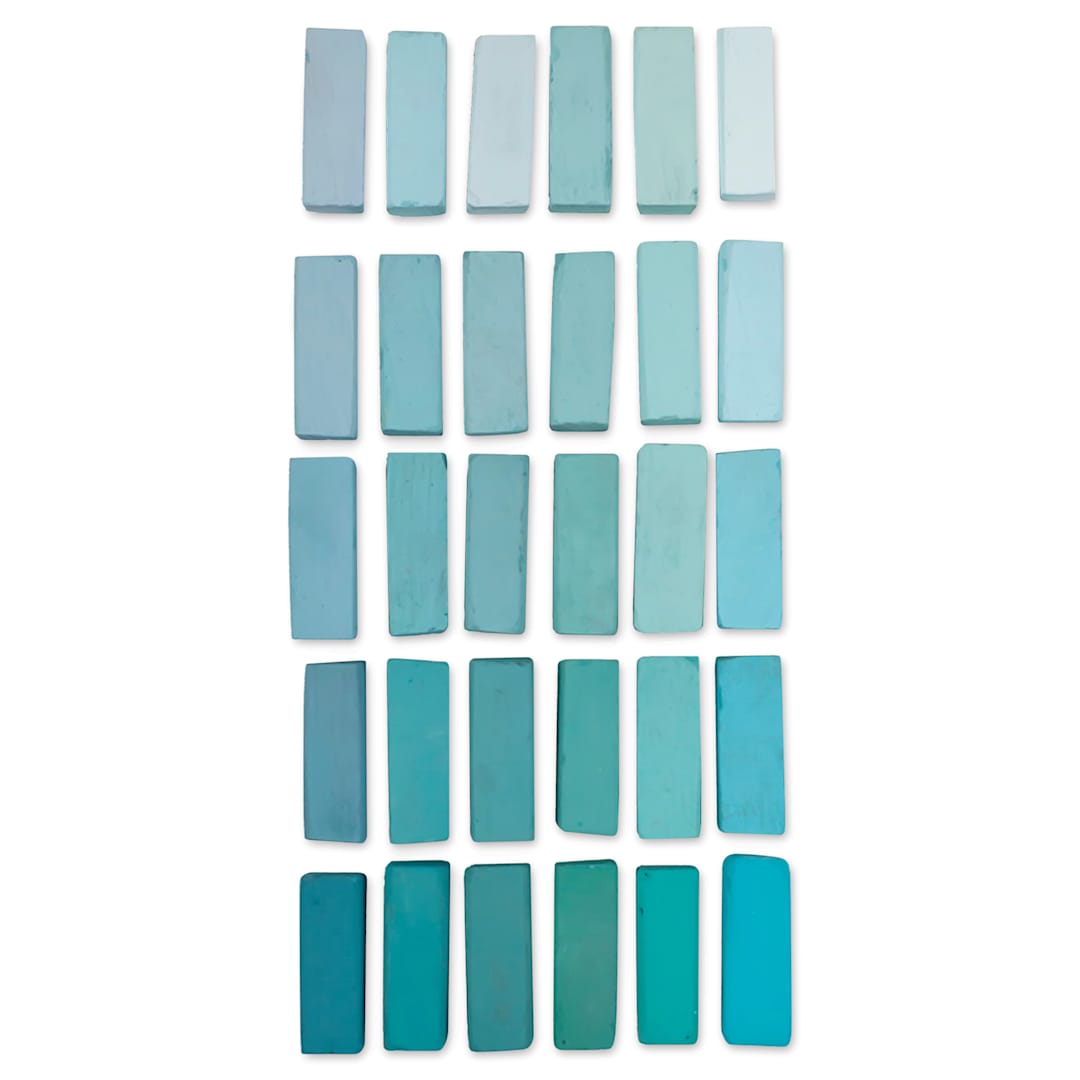 Open in modal - Terry Ludwig Pastels - Set of 30, Turquoise