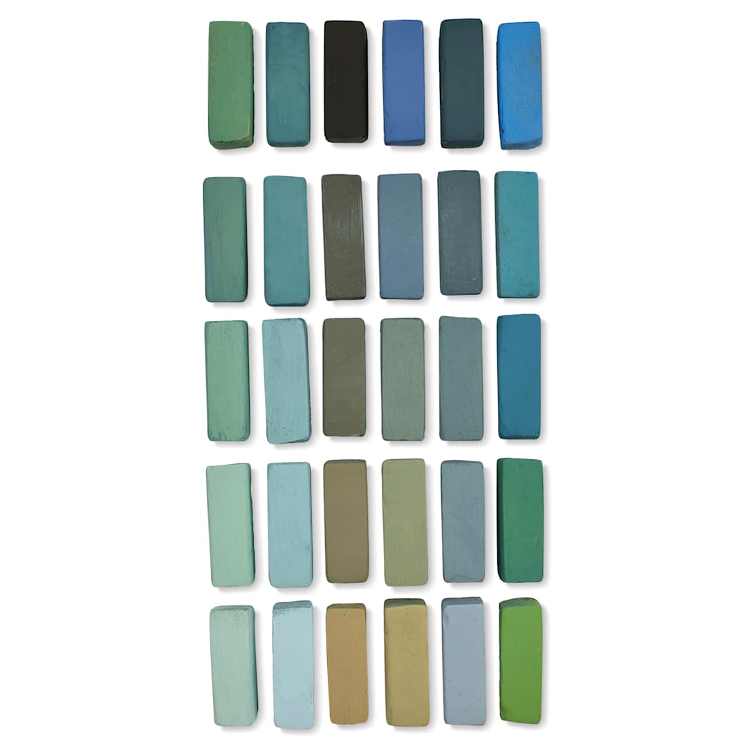 Open in modal - Terry Ludwig Pastels - Set of 30, Cool Greens
