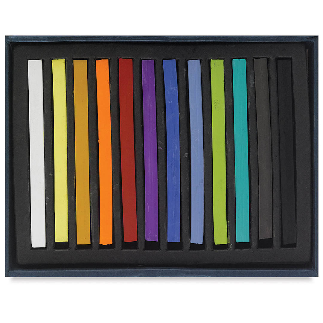 Open in modal - Richeson Semi-Hard Square Pastels - Set of 12 (contents)
