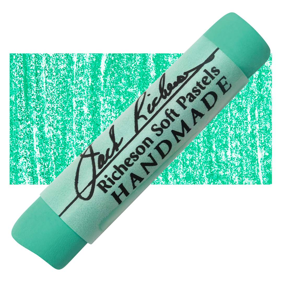 Open in modal - Richeson Handmade Soft Pastel - Green 2 pastel and swatch