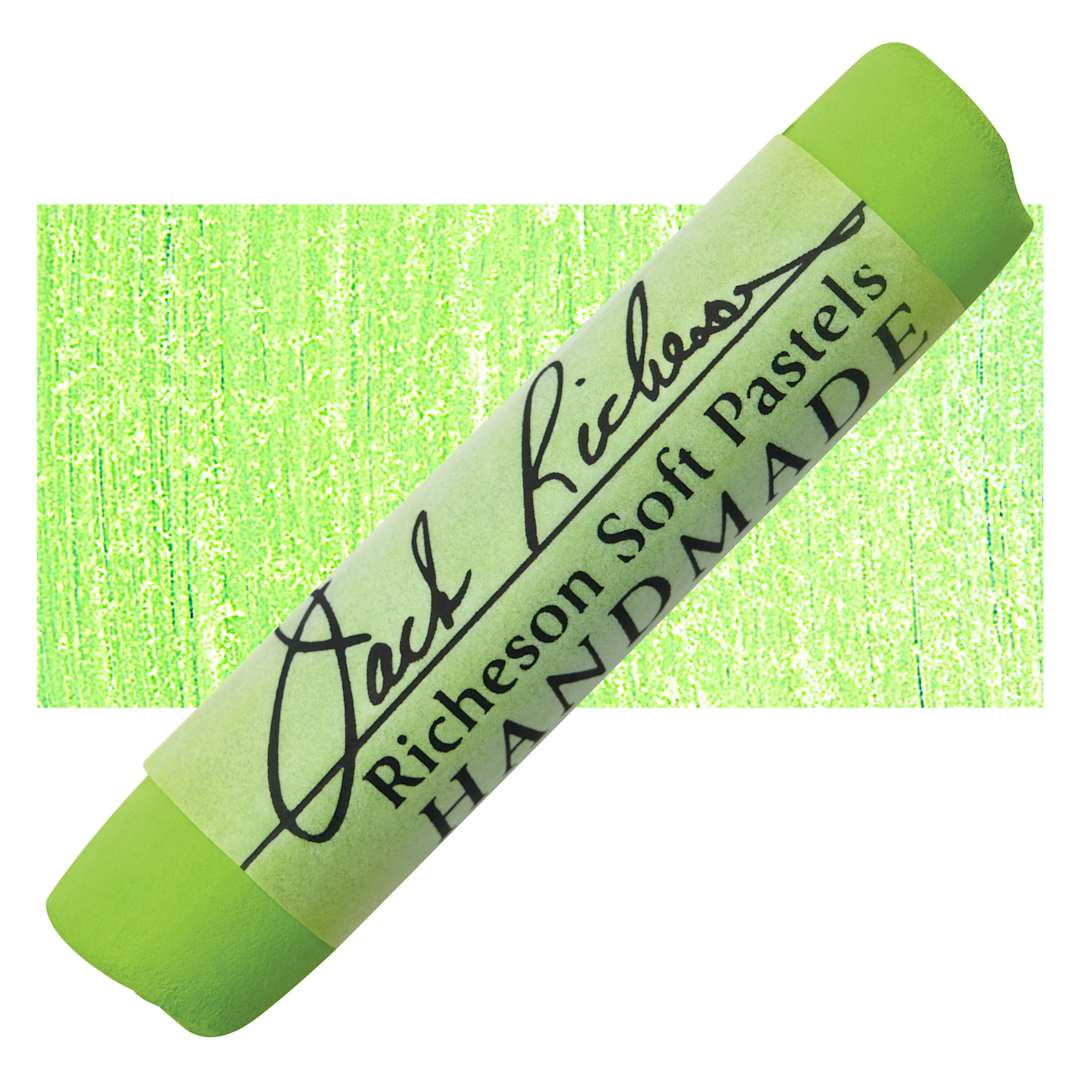 Open in modal - Richeson Handmade Soft Pastel - Green 5 pastel and swatch