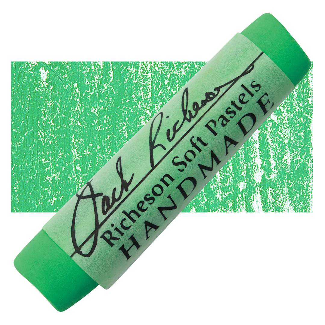 Open in modal - Richeson Handmade Soft Pastel - Green 7 pastel and swatch