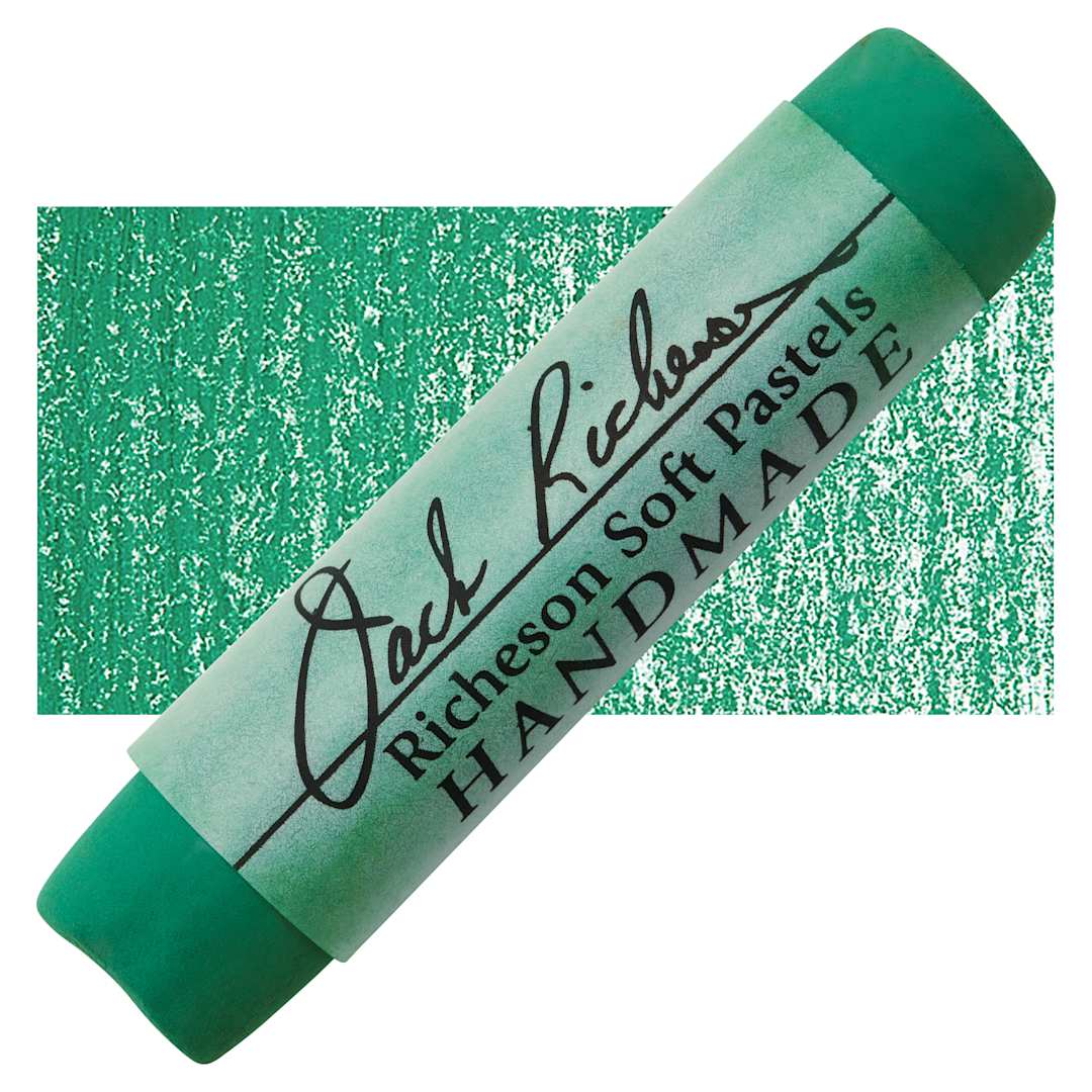 Open in modal - Richeson Handmade Soft Pastel - Green 8 pastel and swatch