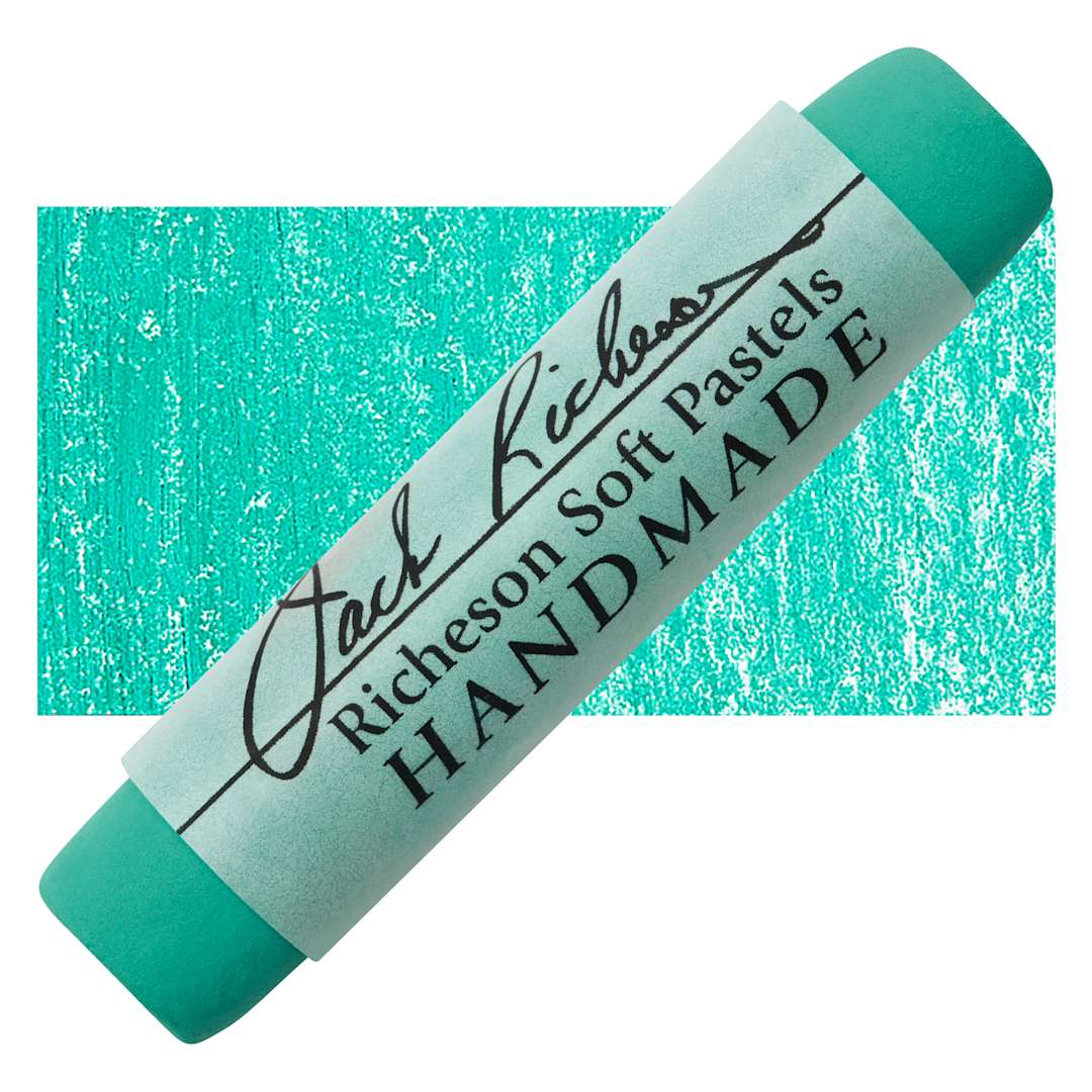 Open in modal - Richeson Handmade Soft Pastel - Green 25 pastel and swatch