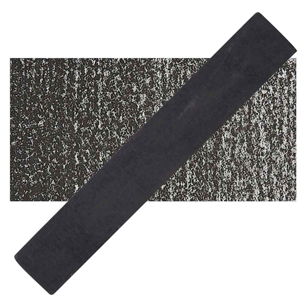 Open in modal - Holbein Artists' Soft Pastel - Black 2 pastel and swatch