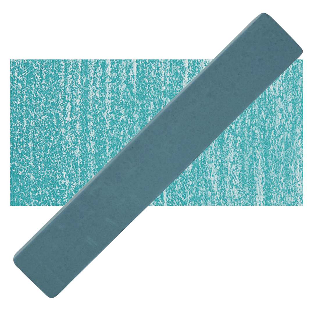 Open in modal - Holbein Artists' Soft Pastel - Blue Green 2 pastel and swatch