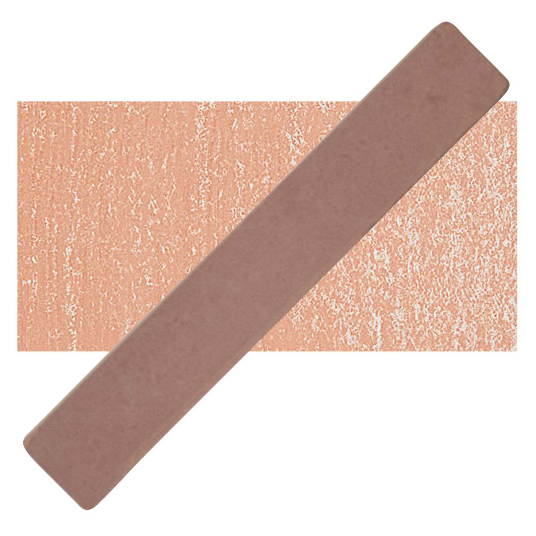 Open in modal - Holbein Artists' Soft Pastel - Burnt Sienna 2 pastel and swatch