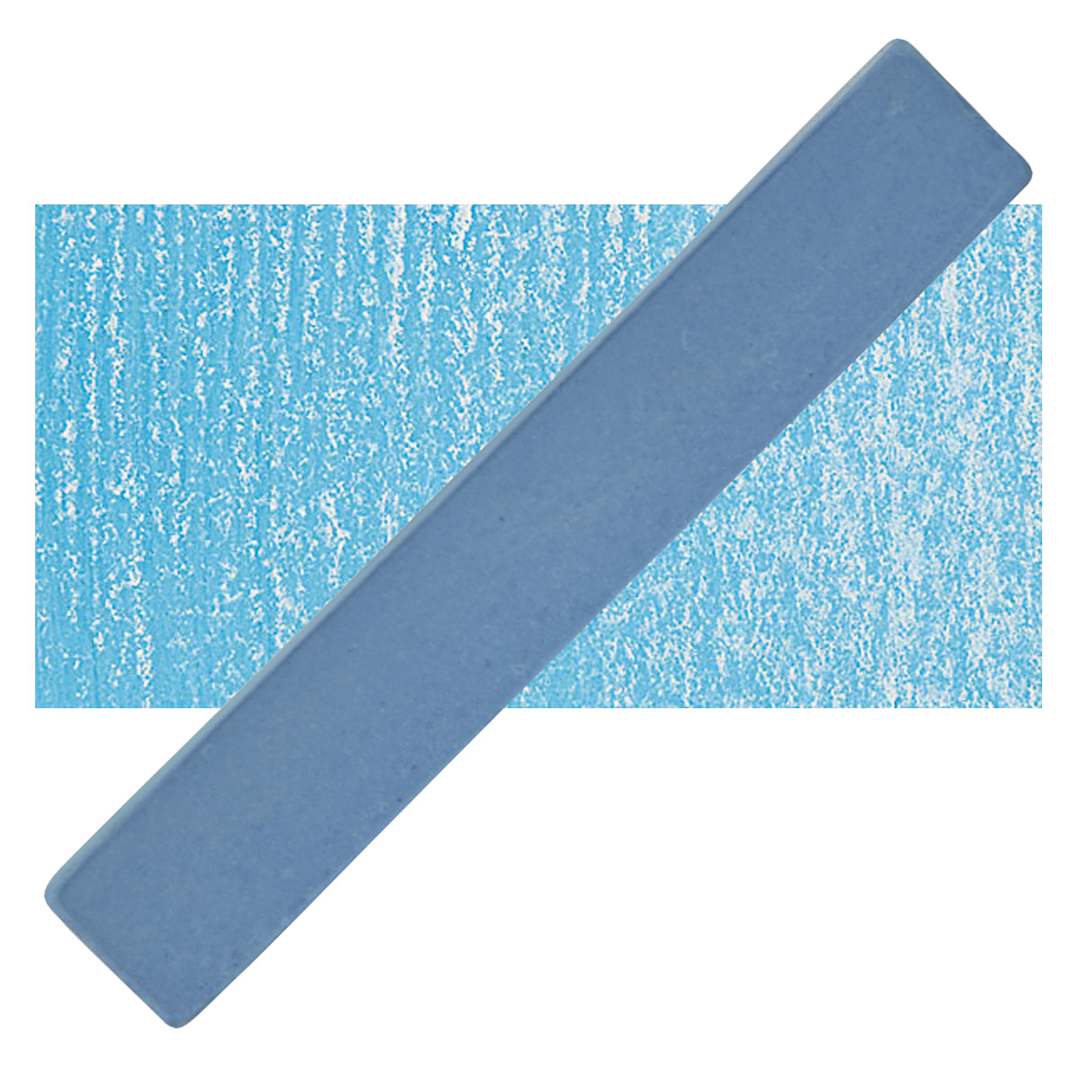 Open in modal - Holbein Artists' Soft Pastel - Cerulean Blue 2 pastel and swatch