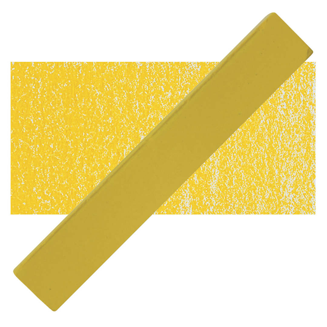 Open in modal - Holbein Artists' Soft Pastel - Chrome Yellow 2 pastel and swatch