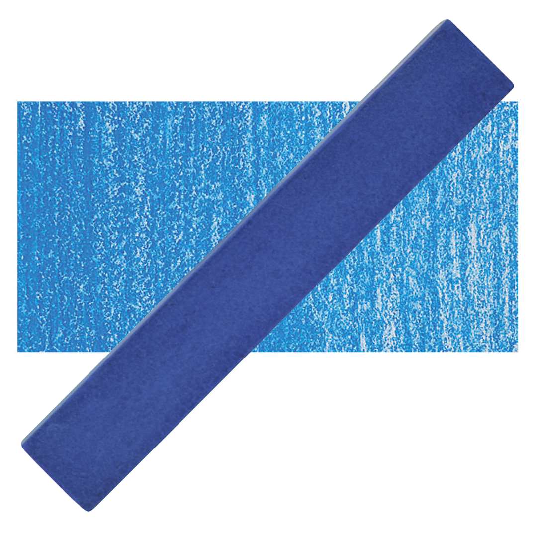 Open in modal - Holbein Artists' Soft Pastel - Cobalt Blue 1 pastel and swatch