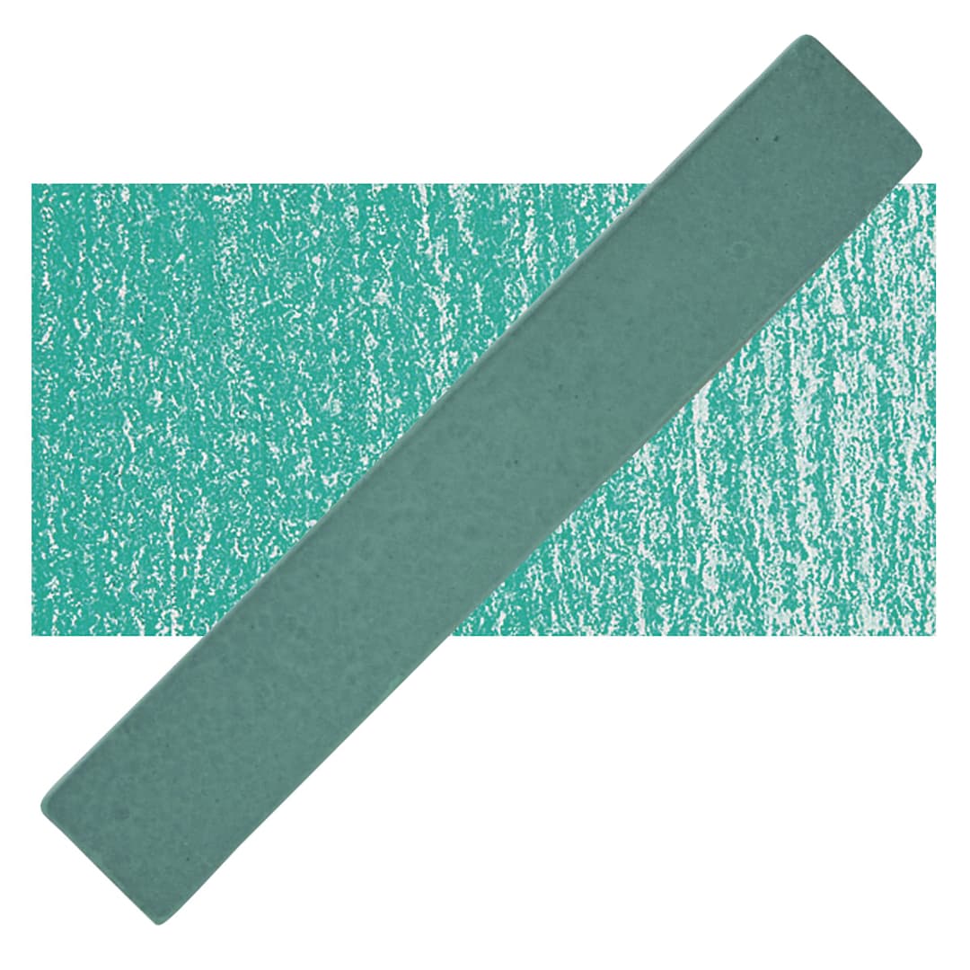 Open in modal - Holbein Artists' Soft Pastel - Cobalt Green pastel and swatch