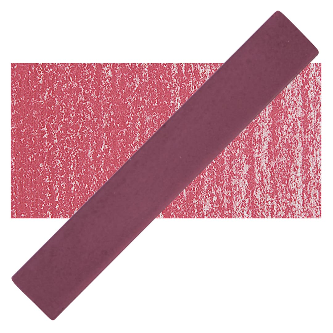 Open in modal - Holbein Artists' Soft Pastel - Crimson 2 pastel and swatch