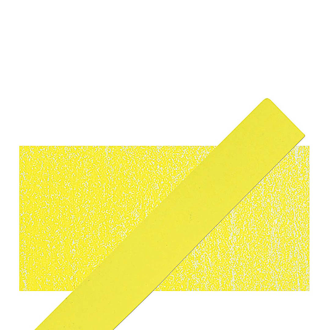 Open in modal - Holbein Artists' Soft Pastel - Lemon Yellow 1 pastel and swatch