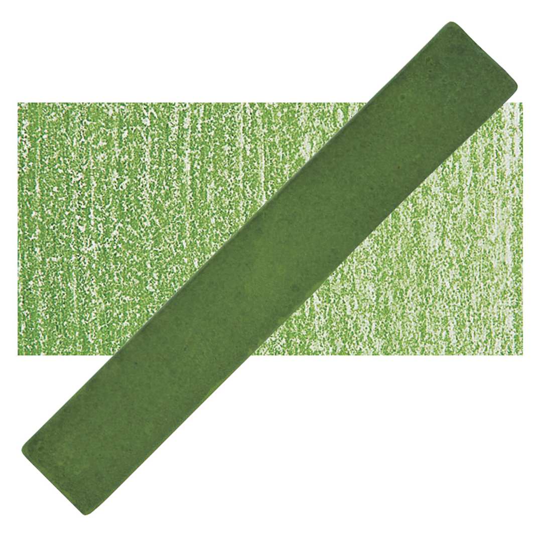 Open in modal - Holbein Artists' Soft Pastel - Moss Green pastel and swatch