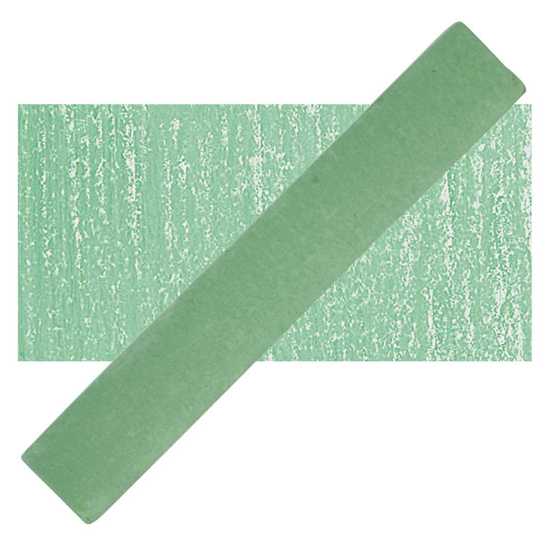 Open in modal - Holbein Artists' Soft Pastel - Pale Green pastel and swatch