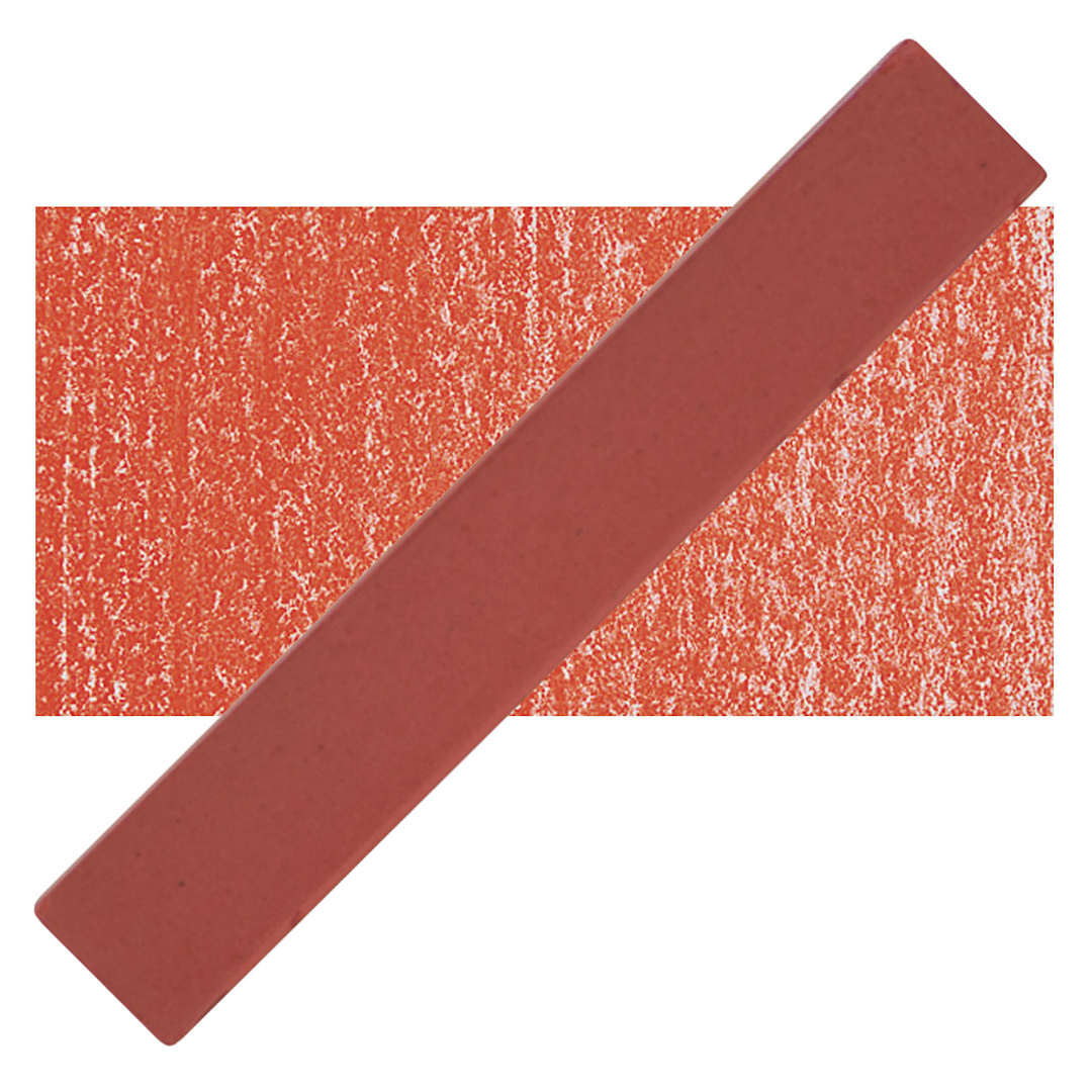 Open in modal - Holbein Artists' Soft Pastel - Vermilion 1 pastel and swatch