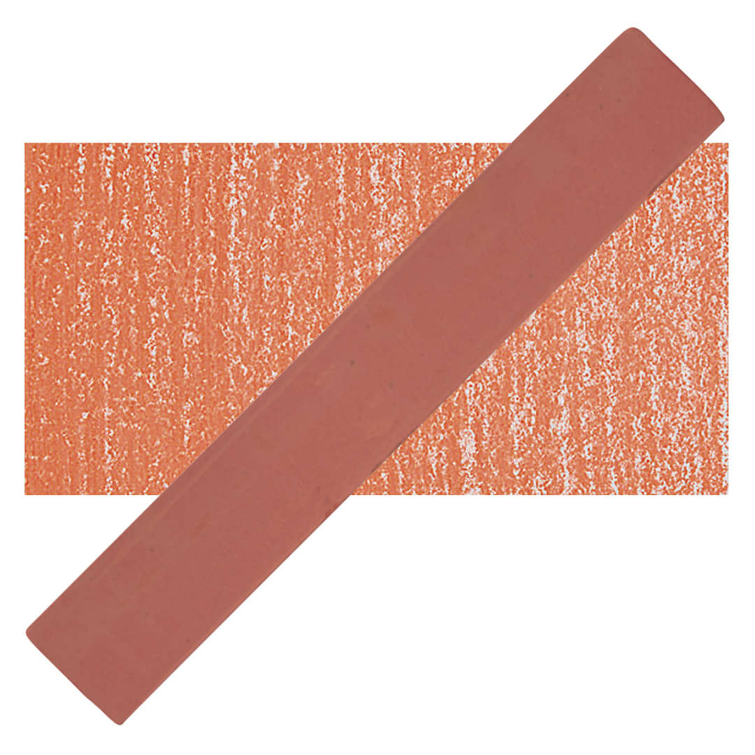Open in modal - Holbein Artists' Soft Pastel - Vermilion 3 pastel and swatch