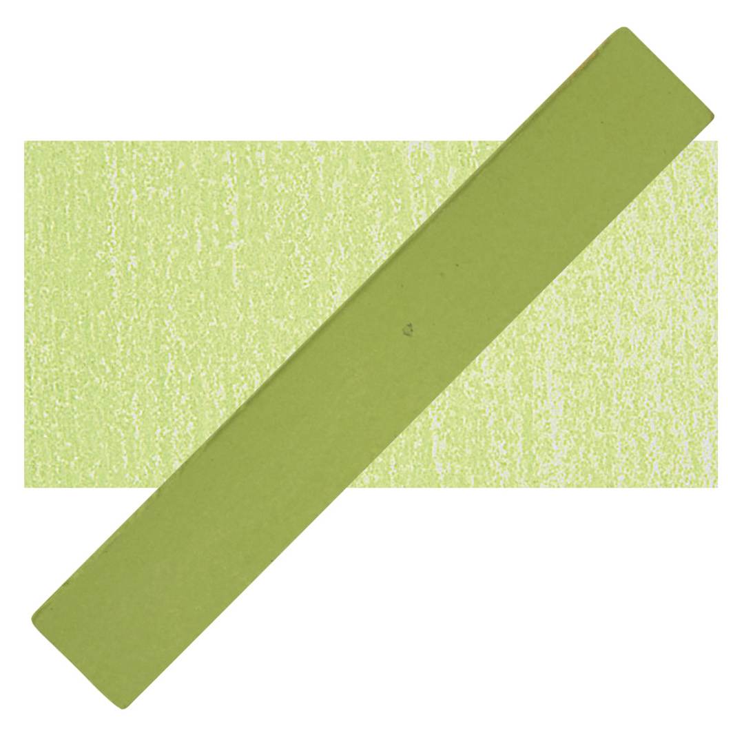 Open in modal - Holbein Artists' Soft Pastel - Yellow Green pastel and swatch