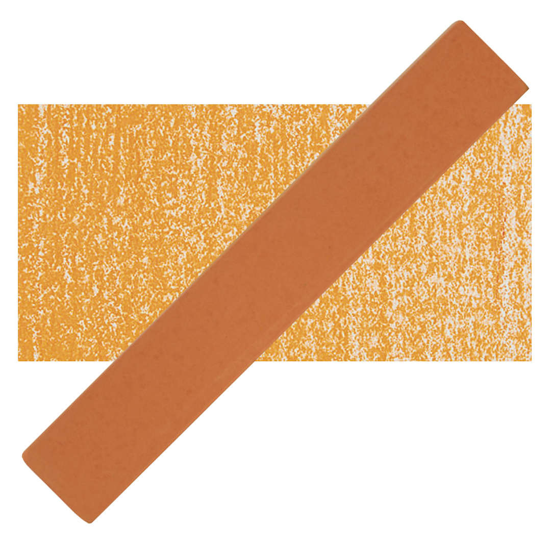 Open in modal - Holbein Artists' Soft Pastel - Yellow Orange 2 pastel and swatch