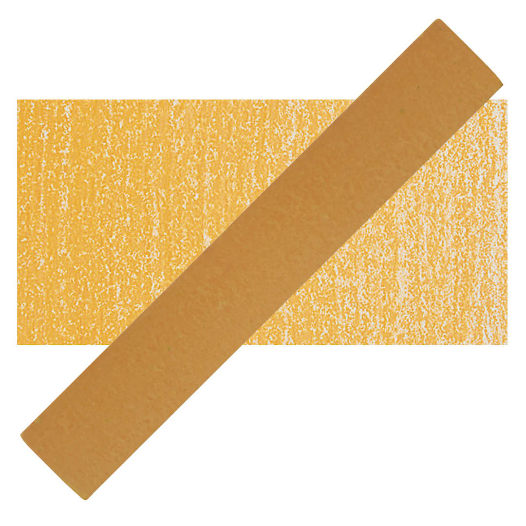 Open in modal - Holbein Artists' Soft Pastel - Yellow Orange 3 pastel and swatch