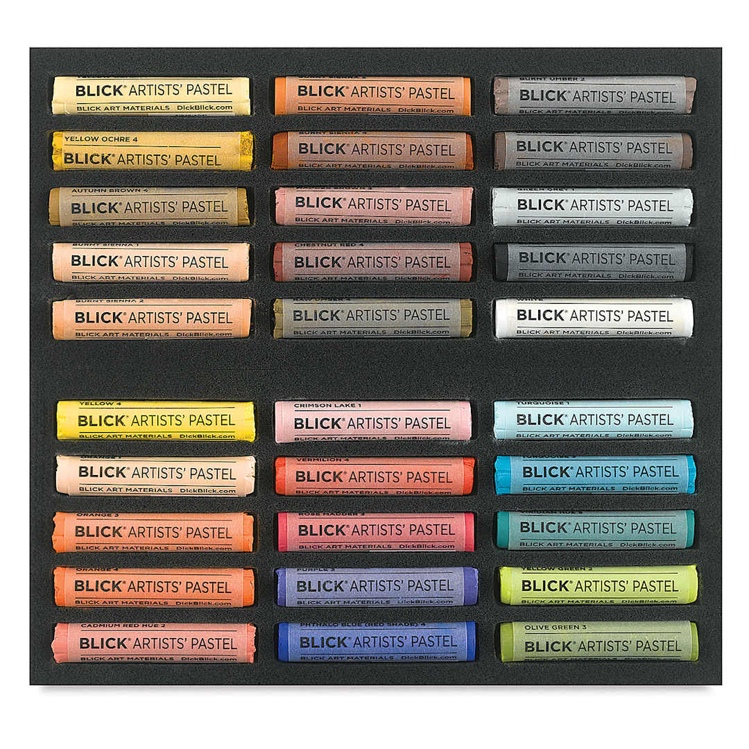 Open in modal - Blick Artists' Soft Pastel Set - Portrait Colors, Set of 30 (inside package)