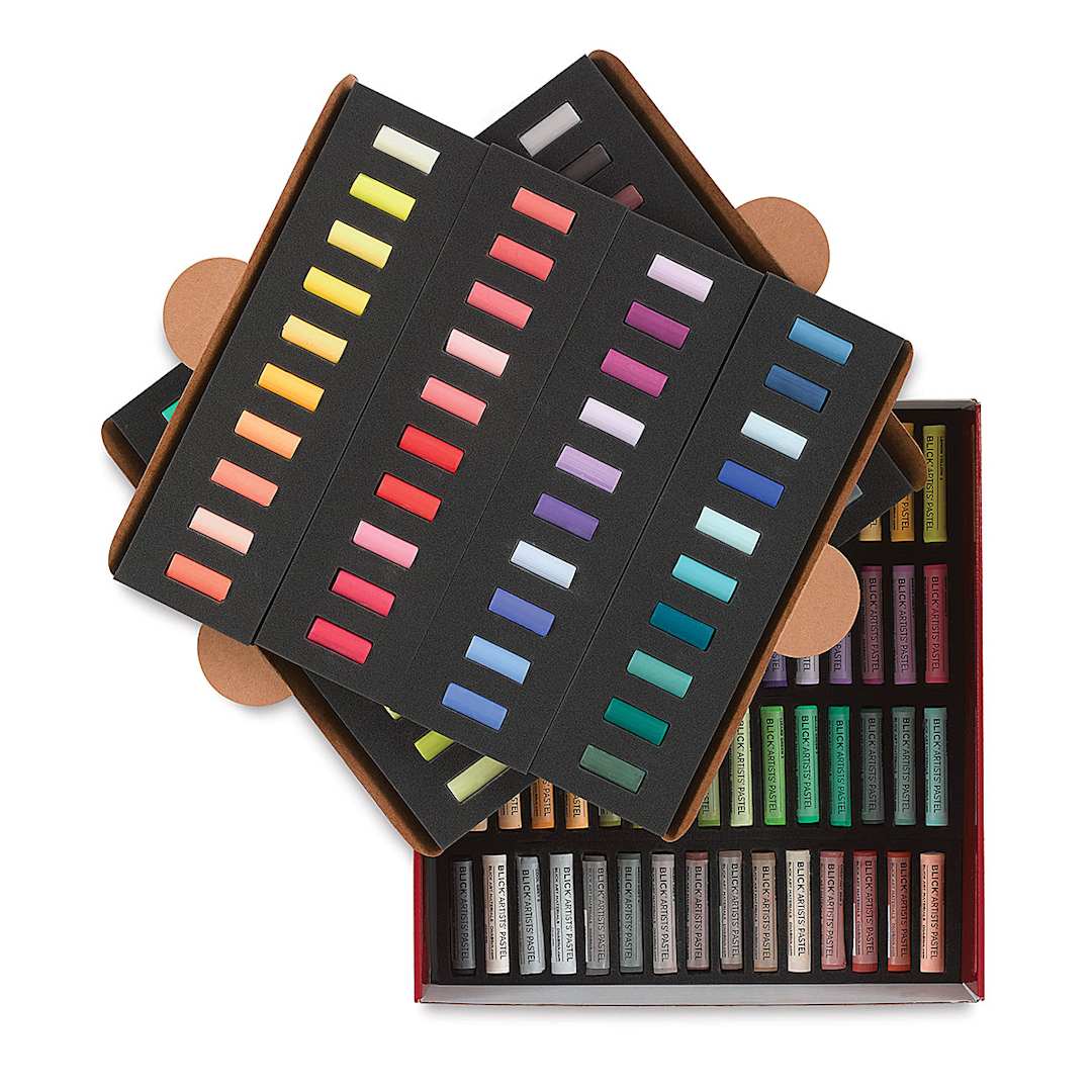Open in modal - Blick Artists' Soft Pastel Half Stick Set - Assorted Colors, Set of 140 (inside package)