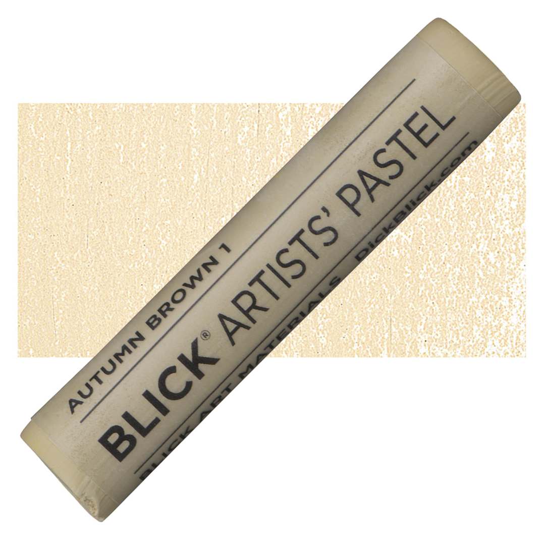 Open in modal - Blick Artists' Soft Pastel - Autumn Brown 1 pastel and swatch