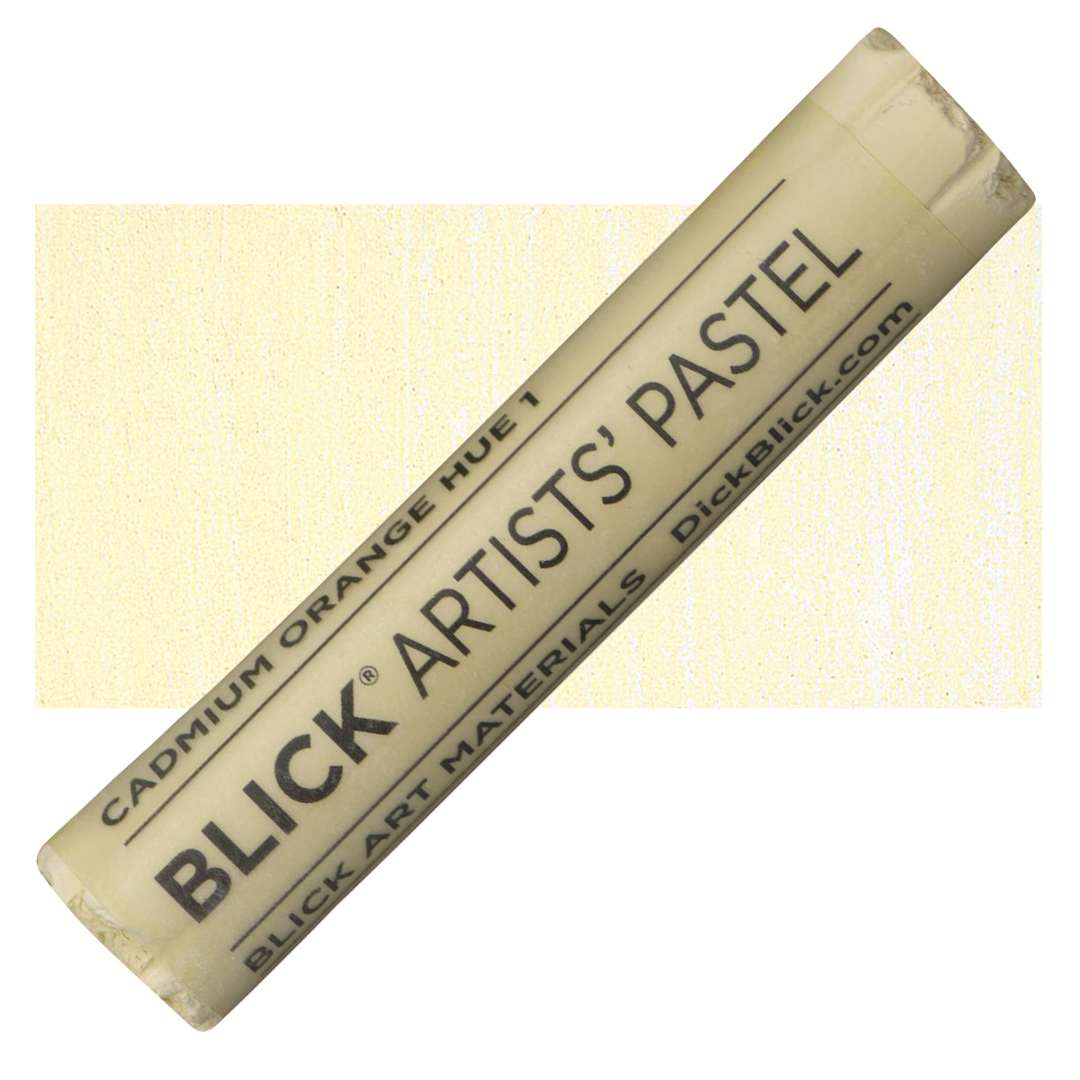 Open in modal - Blick Artists' Soft Pastel - Cadmium Orange Hue 1 pastel and swatch