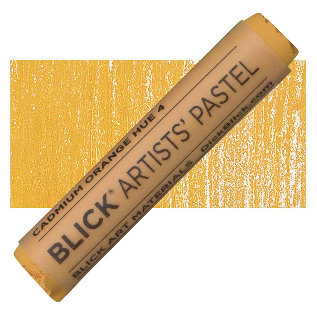 Open in modal - Blick Artists' Soft Pastel - Cadmium Orange Hue 4 pastel and swatch