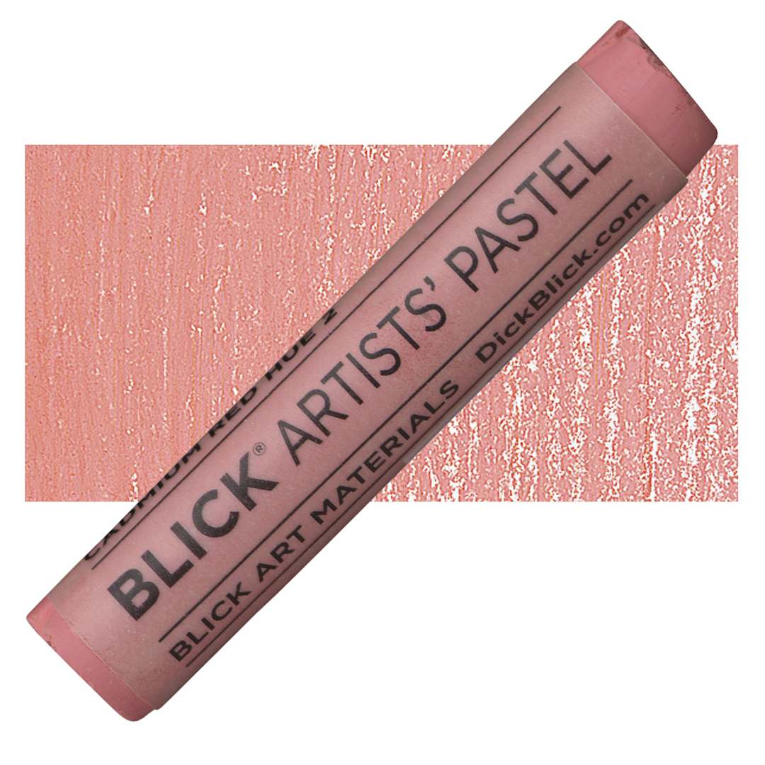 Open in modal - Blick Artists' Soft Pastel - Cadmium Red Hue 2 pastel and swatch