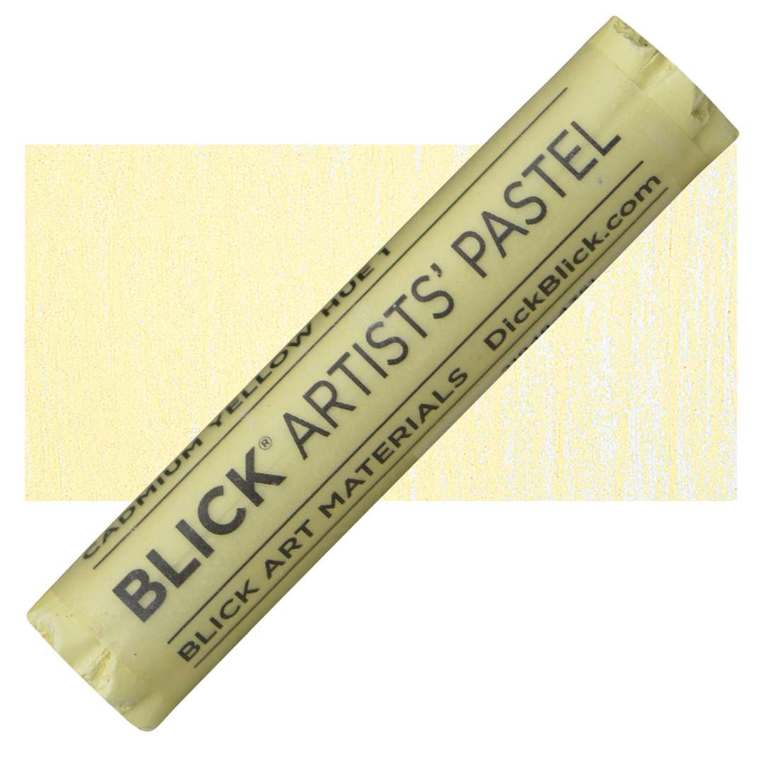 Open in modal - Blick Artists' Soft Pastel - Cadmium Yellow Hue 1 pastel and swatch