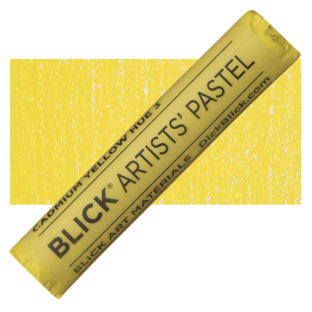 Open in modal - Blick Artists' Soft Pastel - Cadmium Yellow Hue 3 pastel and swatch